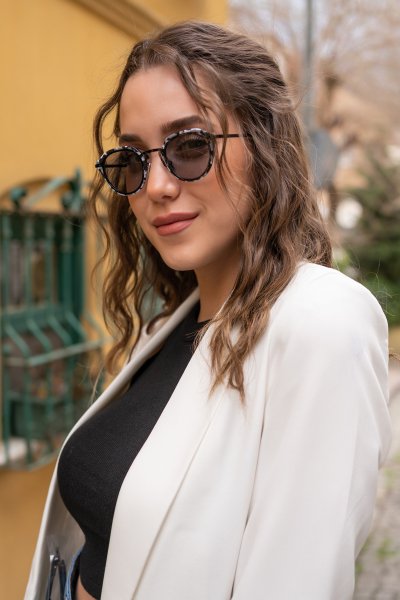 Chila Gri Leopar Güneş Gözlüğü