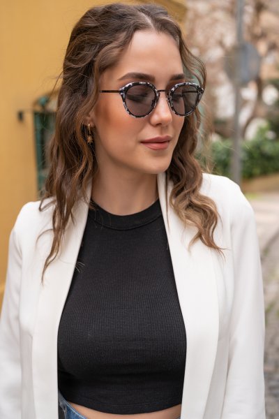 Chila Gri Leopar Güneş Gözlüğü