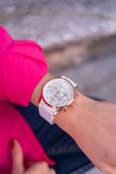 My Watch Beyaz Rose Silikon Kordon Saat