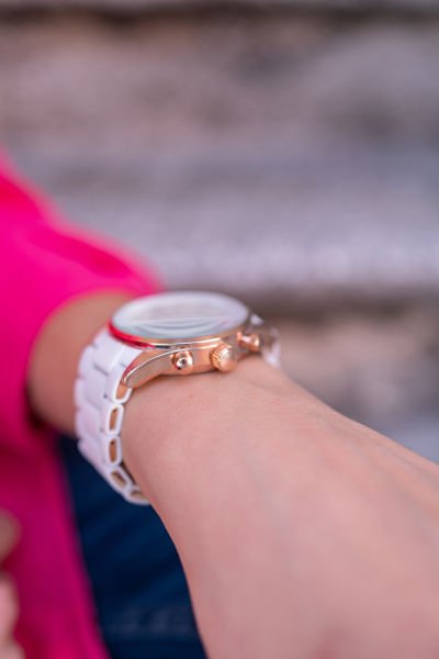 My Watch Beyaz Rose Silikon Kordon Saat