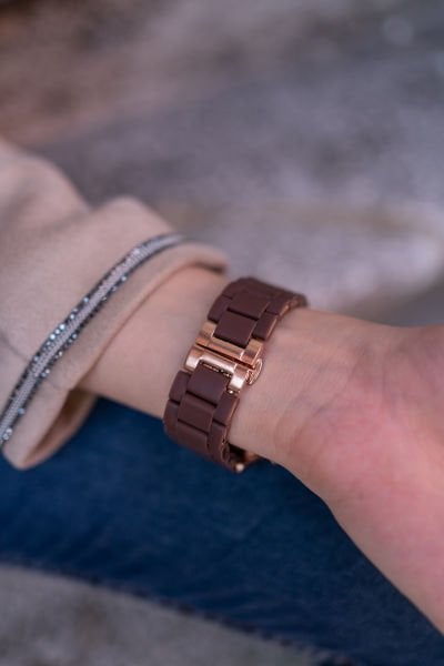 My Watch Kahverengi Silikon Kordon Saat