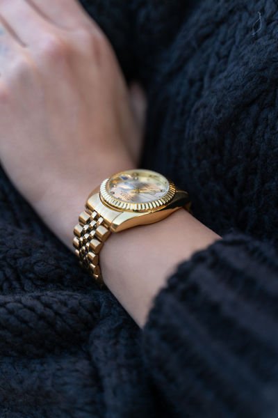 RLX Taşlı Gold Saat