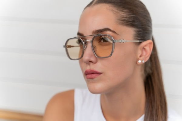 Oliv Gri Turuncu Unisex Güneş Gözlüğü