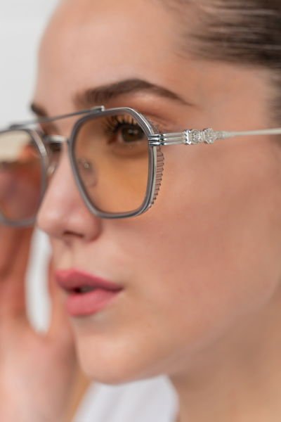 Oliv Gri Turuncu Unisex Güneş Gözlüğü