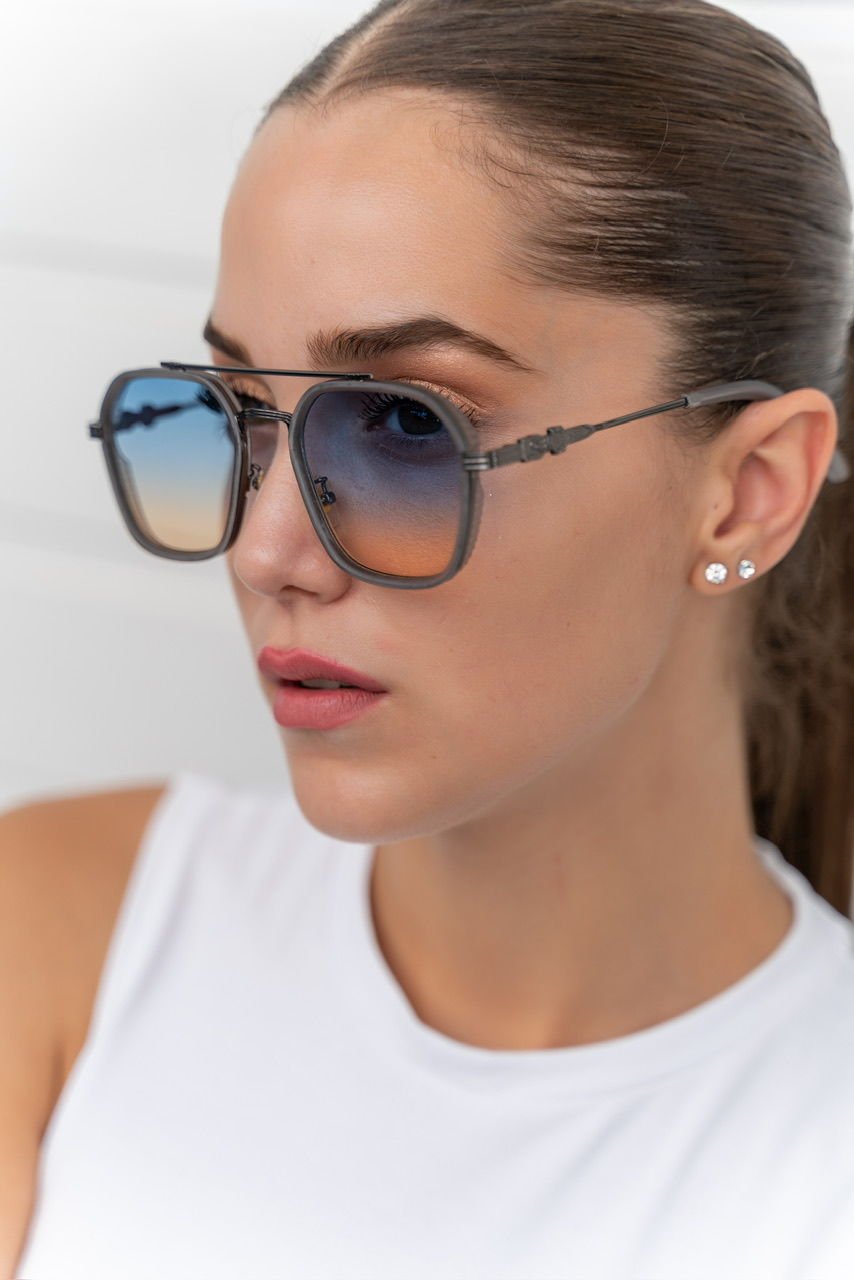 Oliv Gri Degrade Unisex Güneş Gözlüğü
