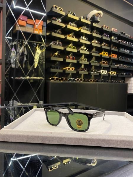 Rb Wayfarer Siyah Yeşil Cam Unisex Güneş Gözlüğü