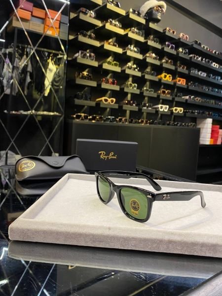 Rb Wayfarer Siyah Yeşil Cam Unisex Güneş Gözlüğü